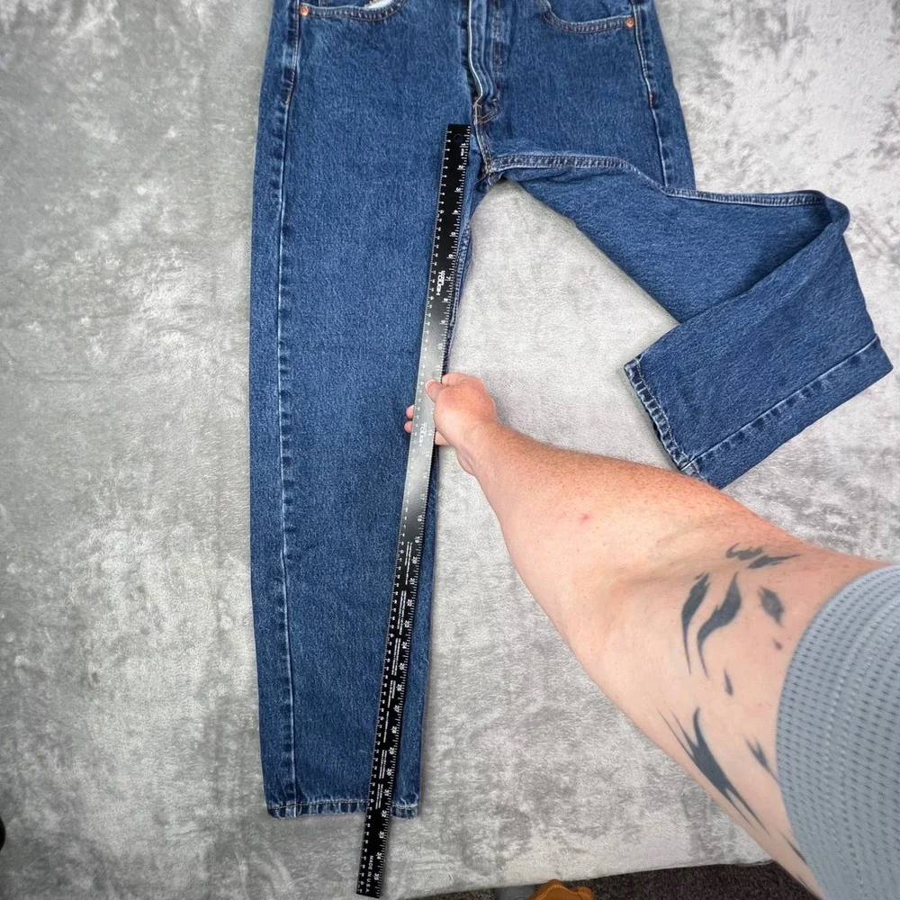 Levi's 505 Jeans Mens 32x32 Blue Medium Wash Straight Leg Western Cowboy Denim